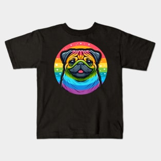 LGBTQ+ Pug dog Kids T-Shirt